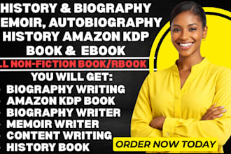 ghostwrite history ebook biography memoir autobiography history amazon KDP book