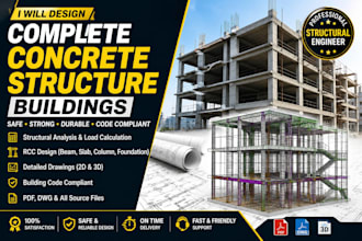 design complete concrete structure buildings with structural detailing