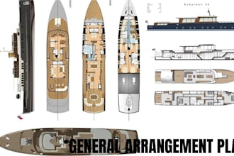 create general arrangement ga drawing for ship and vessels