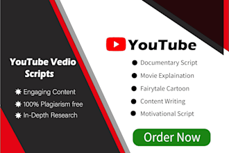 professional youtube scripts and video scripts on any topic