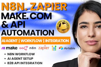setup notion n8n workflow automation b2b API zapier and  make com automation