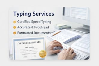provide fast typing and document formatting services