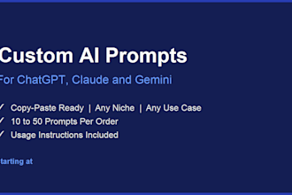create custom ai prompts for chatgpt claude or any ai tool