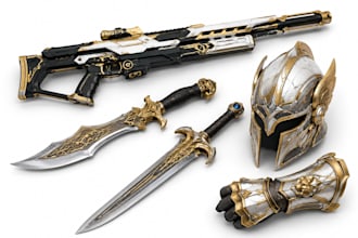 create 3d knife model design, 3d weapon 3d cosplay 3d props amor
