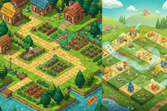 do 2d top down pixel art tileset rpg game map pixel art background game asset