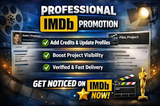 boost your imdb page, movie with organic promotion to boost your starmeter rank