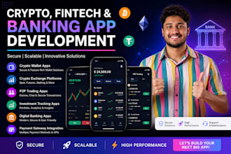 build crypto wallet app, exchange app, investment, banking app, trading, web3