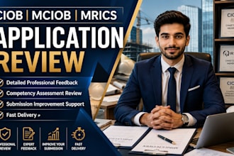 provide expert review for ciob mciob and rics applications