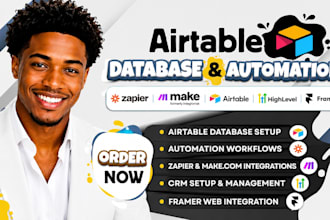 zapier make com airtable crm gohighlevel automation airtable database framer