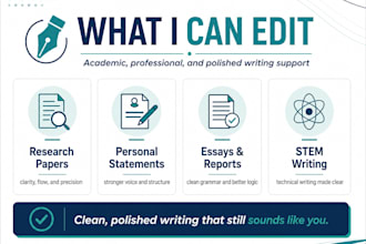 edit and proofread your research, stem, or academic writing