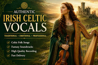 sing authentic irish celtic folk vocals for your project
