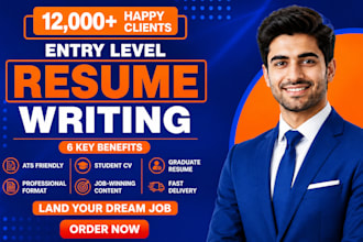 write an entry resume, ats resume, student resume and graduate CV