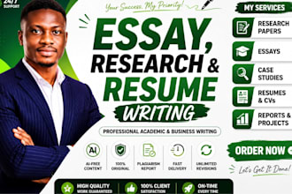 do essay writing, research, summary, case study, papers