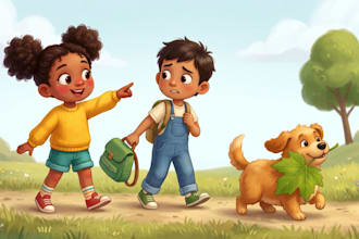draw children picture book illustration for your children storybook art