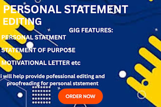 professionally edit your personal statement or statement of purpose