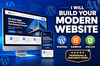 design a professional wordpress elementor or HTML website