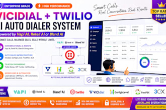 setup vicidial autodialer, twilio cold calling system using vapi retell bland ai