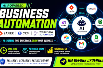 build ai business automation and zapier CRM workflow automation system