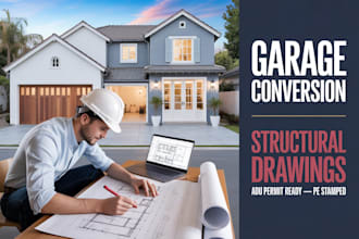 structural drawings for garage conversion to adu permit ready