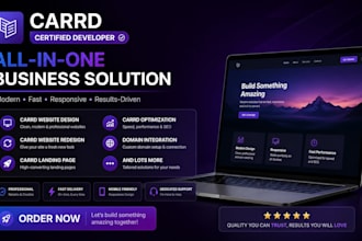 redesign carrd website, design carrd landing page and carrd website design