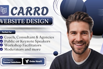make carrd website design for keynote speakers and more