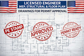 licensed engineer floor plan mep pe stamp virginia alabama florida city permit