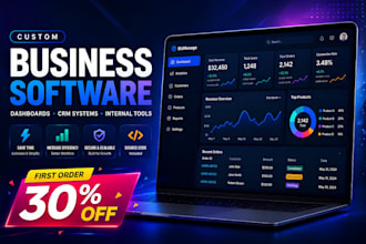 build custom business software and admin dashboards