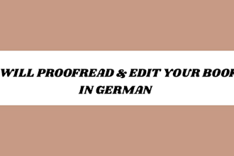 proofread and edit your book in german