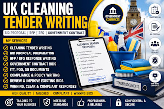 write uk cleaning tender bid proposal government contract rfp rfq response write