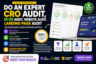 do an expert cro audit ui ux audit website audit landing page shopify audit cro