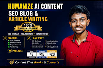 humanize ai content, rewrite articles and edit blog posts