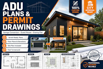 create adu plans garage conversions drawing and permit ready construction plans