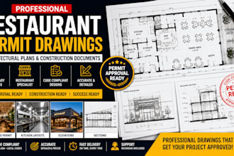 design restaurant permit drawings architectural plans and construction documents