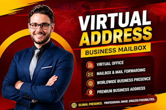 provide verified virtual address, business address, mailbox worldwide