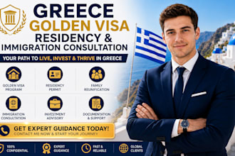 provide greece golden visa, residency permit and immigration consultation