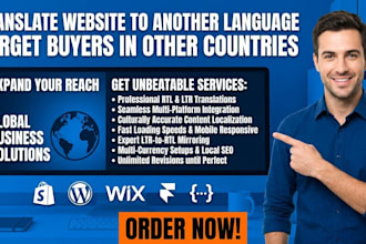 translate website to another language for international target audience shopify