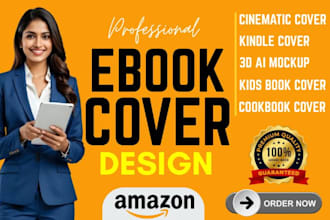 design cinematic ebook cover kids book  cookbook paperback 3d ai mokup