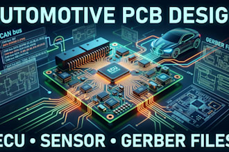 design automotive ecu pcb, sensor circuit and gerber files