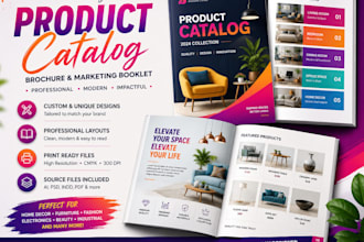 design product catalog, brochure, and marketing booklet for your business