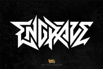 design an aggressive thrash metal logo for your band