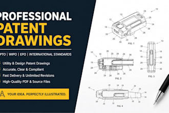 create professional uspto and wipo patent drawings