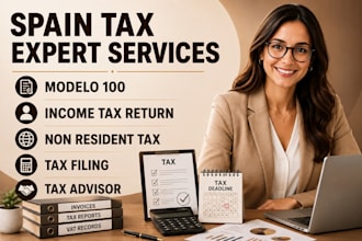 prepare spain tax return, modelo 100 filing, income tax and non resident support