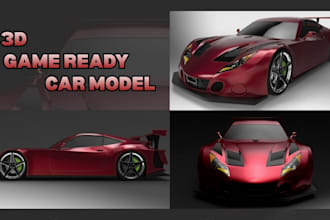create 3d car models low poly vehicle game ready assets for unreal engine, fivem