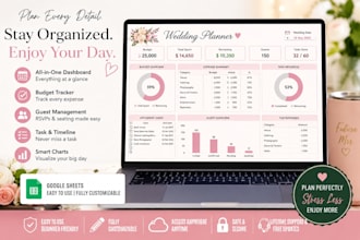 design wedding planner spreadsheet event planner tracker wedding google sheet