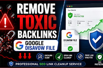 remove toxic backlinks and create a google disavow file