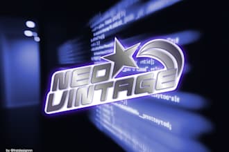 design a trendy y2k aesthetic logo for your brand or merch