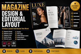do magazine design, magazine layout, booklet and magazine cover, booklet design