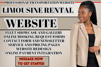 limousine rental website limo rental website transportation web limo booking web