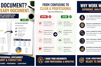 professionally format and clean up your business document
