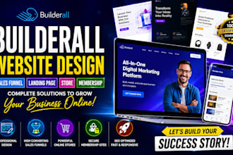 do builderall website design sales funnel landing page store membership